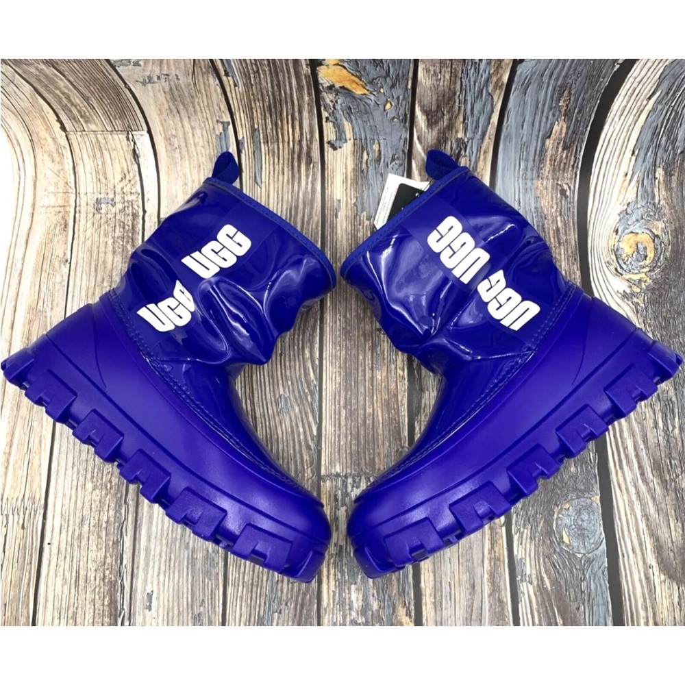UGG Classic Brellah Rain Boot ROYAL BLUE Size 6 Waterproof Lined Mid Calf - Picture 2 of 13